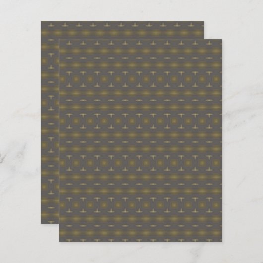 Grey and Yellow patterned scrapbook paper (正面/裏面)