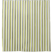 Grey and Yellow Stripes シャワーカーテン (正面)