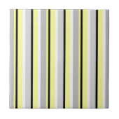 Grey and Yellow Stylish Striped タイル (正面)