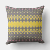 Grey and yellow Throw Pillow クッション (裏面)