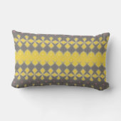 Grey and yellow Throw Pillow ランバークッション (裏面)