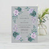 Grey Atmospheric Winter Wedding 招待状 (スタンド正面)