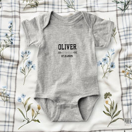 Grey Baby Bodysuit Neutral - Solid Onesie  ベビーボディスーツ