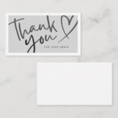 Grey / Black Aesthetic Thank You Card コーリングカード (正面/裏面)