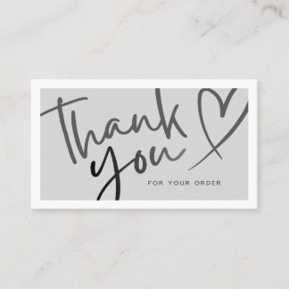 Grey / Black Aesthetic Thank You Card コーリングカード