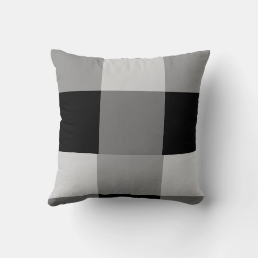 Grey & Black Art Pattern Pillow クッション (裏面)