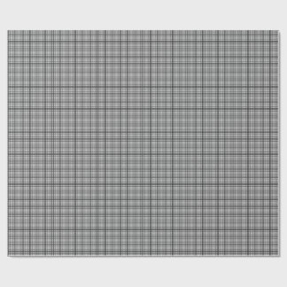 Grey black checkered lines ラッピングペーパー