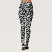 Grey Black Leopard Spots レギンス (裏面)