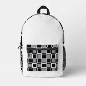 Grey & Black Modern Geometric Backpack . プリントバックパック (正面)