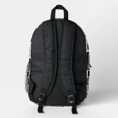 Grey & Black Modern Geometric Backpack . プリントバックパック (裏面)