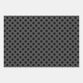 Grey & Black Multi-Pattern Wrapping Paper Sheets ラッピングペーパーシート (正面2)