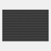 Grey & Black Multi-Pattern Wrapping Paper Sheets ラッピングペーパーシート (正面)