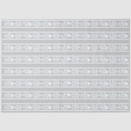 Grey Bone Inlay Floral Border Decoupage Paper  薄葉紙