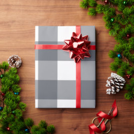Grey Buffalo Plaid Wrapping Paper ラッピングペーパー