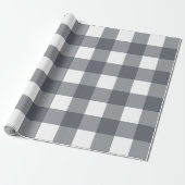 Grey Buffalo Plaid Wrapping Paper ラッピングペーパー (アンロールド)