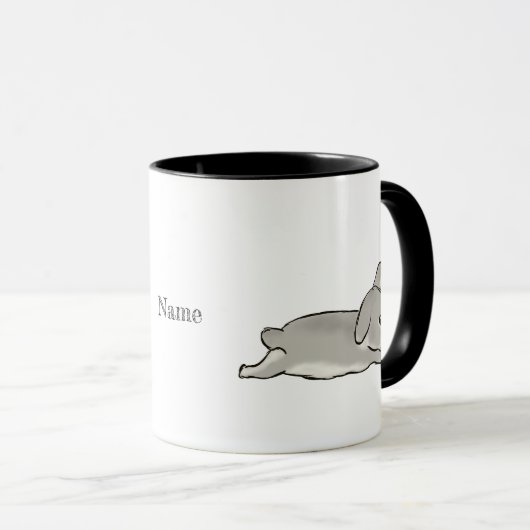 Grey bunny  マグカップ (正面右)
