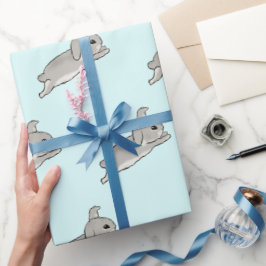 Grey bunny  ラッピングペーパー