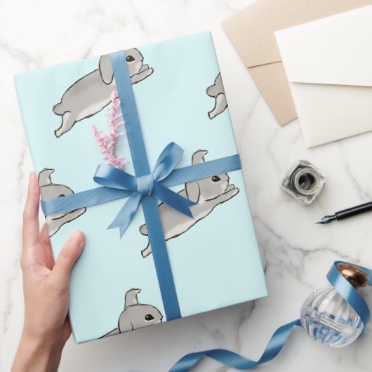 Grey bunny  ラッピングペーパー (ギフト)