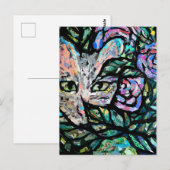 Grey Cat Collage Art Kitty Cats Collages           ポストカード (正面/裏面)