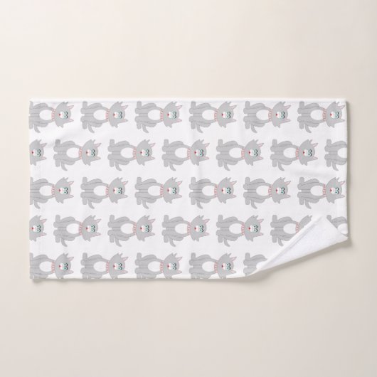 Grey Cat Design バスタオルセット (ハンドタオル)