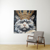 Grey Cat in a Crown タペストリー (インサイチュ)