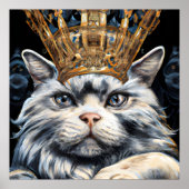 Grey Cat in a Crown ポスター (正面)