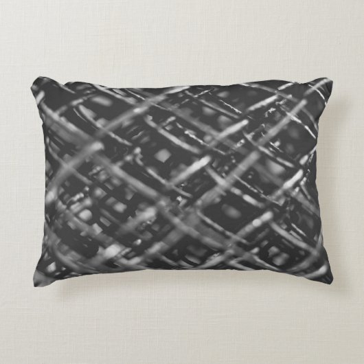 Grey chain link fence アクセントクッション (正面)