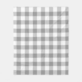 Grey Checkered Square Seamless Pattern フリースブランケット