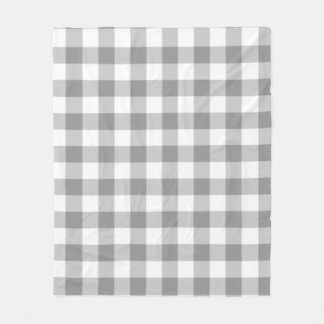 Grey Checkered Square Seamless Pattern フリースブランケット