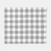 Grey Checkered Square Seamless Pattern フリースブランケット (正面(横))