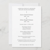 Grey Cherished Fancy Memories Couple's Funeral  ノートカード (裏面)