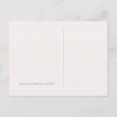 Grey Chevron結婚の写真Save the Date 案内ポストカード (裏面)