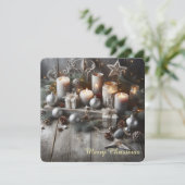 Grey Chic Christmas Candles シーズンカード (スタンド正面)