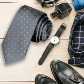 Grey Custom Name Monogram Quote ネクタイ