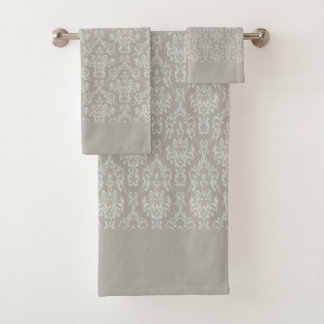 Grey Damask  バスタオルセット