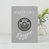 Grey Egypt Passport Wedding Save the Date セーブザデート (スタンド正面)