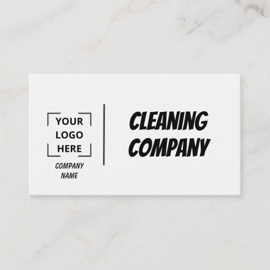 Grey Elegant Minimalist Cleaning Company 名刺 (正面)