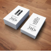 Grey Elegant Minimalist Cleaning Company 名刺