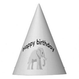 Grey Elephant Party Hat – Personalized パーティーハット