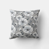 Grey Floral クッション (裏面)