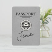 Grey Florida Passport日付の保存 セーブザデート (スタンド正面)