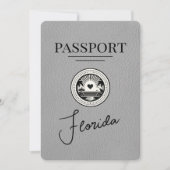 Grey Florida Passport日付の保存 セーブザデート (正面)