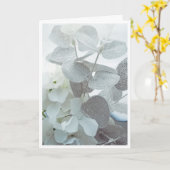Grey Foliage and White Blooms Condolence Card カード (黄色い花)