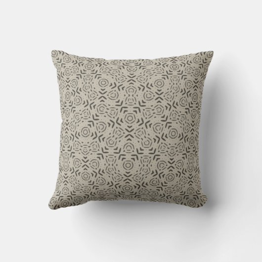 Grey Geometric design throw pillow クッション (裏面)
