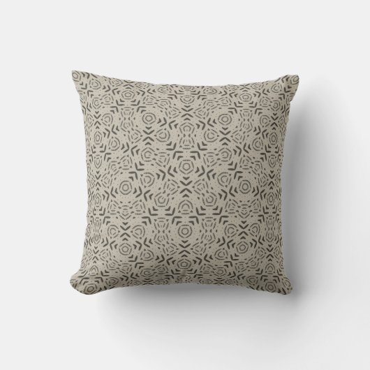 Grey Geometric design throw pillow クッション (正面)