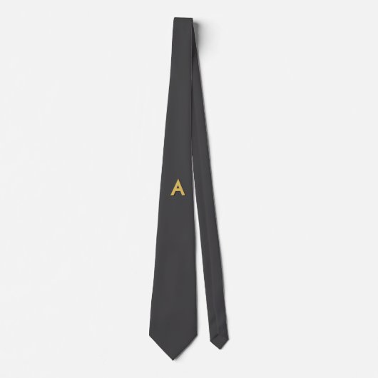Grey Gold Color Monogram Professional ネクタイ (正面)