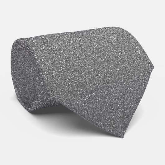 Grey Gray Black White Glitter Modern Gift Favor ネクタイ (ロール)