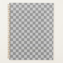 Grey Gray Checkered Checkerboard プランナー手帳