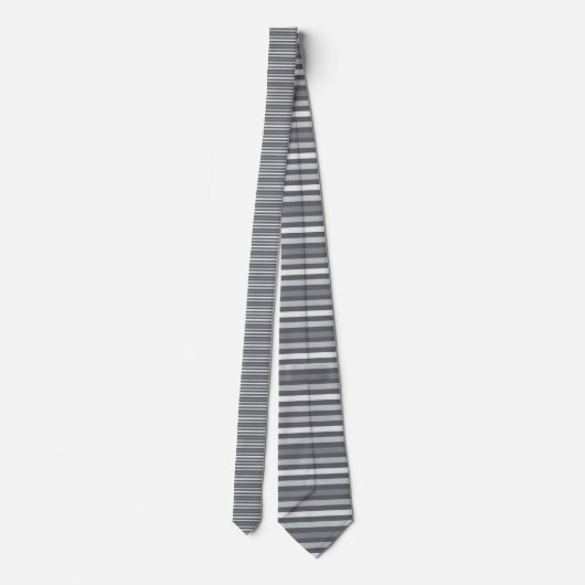 Grey Gray Color Stripes Necktie ネクタイ (裏面)