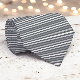 Grey Gray Color Stripes Necktie ネクタイ